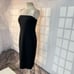 Eliza J Strapless Front Slit Black Pencil Sheat Dress Size 10 NWT