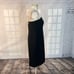 Eliza J Strapless Front Slit Black Pencil Sheat Dress Size 10 NWT