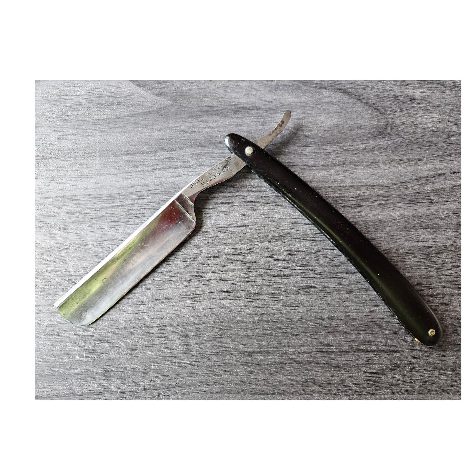 Antique Vintage Straight Razor John Pritzlaff Hardware