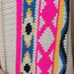 Fate Wrap Poncho Shawl Festival Boho Hippy Tan Pink Aztec Print Non Itch OS