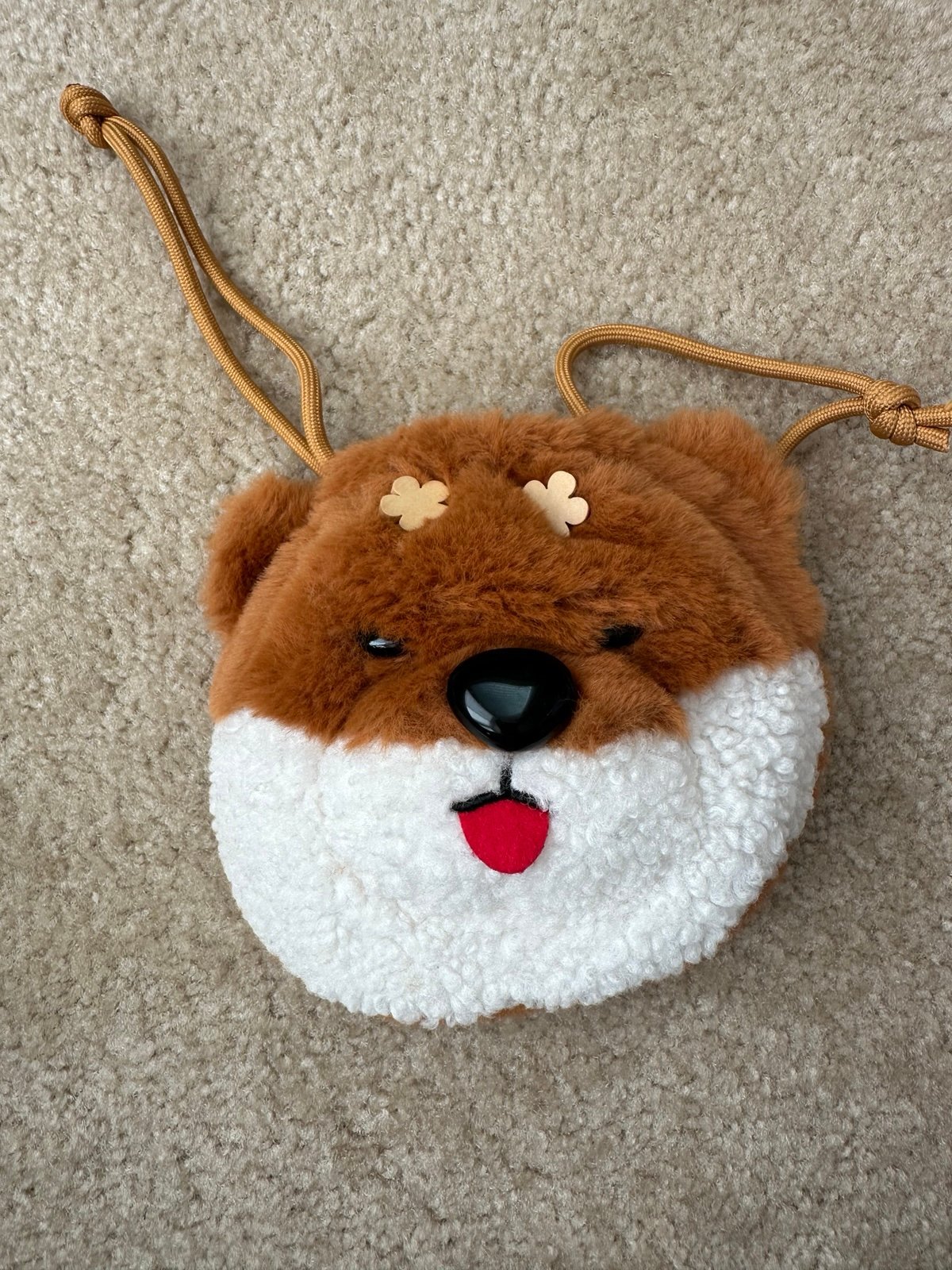 ACCOMMODE little puppy fluffy purse bag