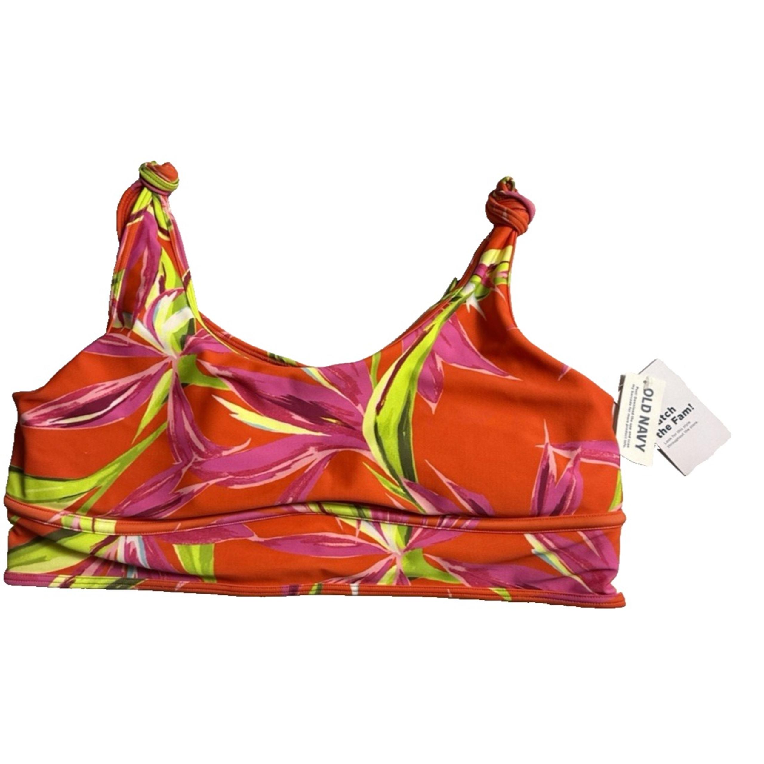 Old Navy Women's Floral Tropical Polyester Bikini Top, NWT-650