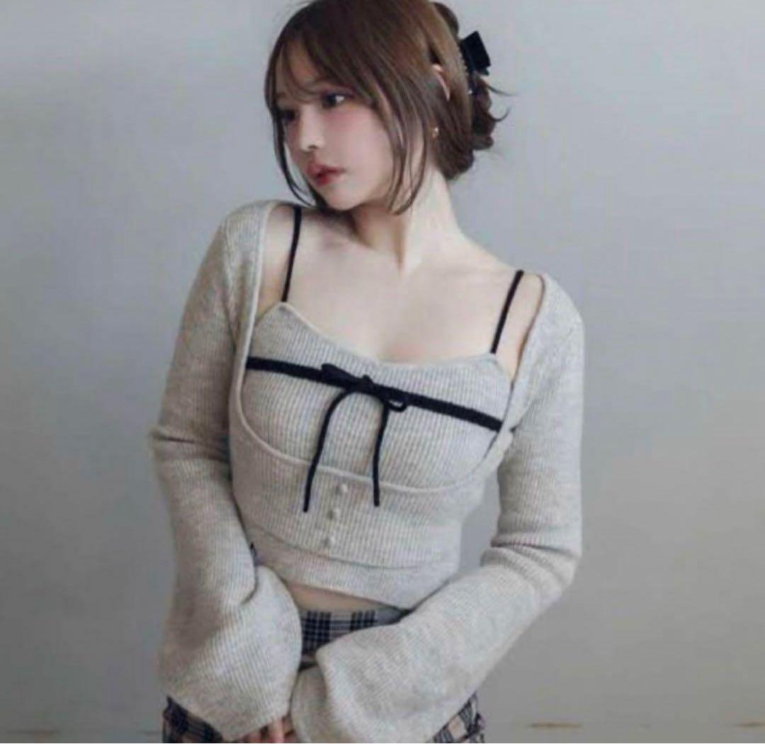 適切な価格 andmary Natalie beige set ribbon トップス