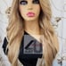 Blonde brown baylage lacefront wig