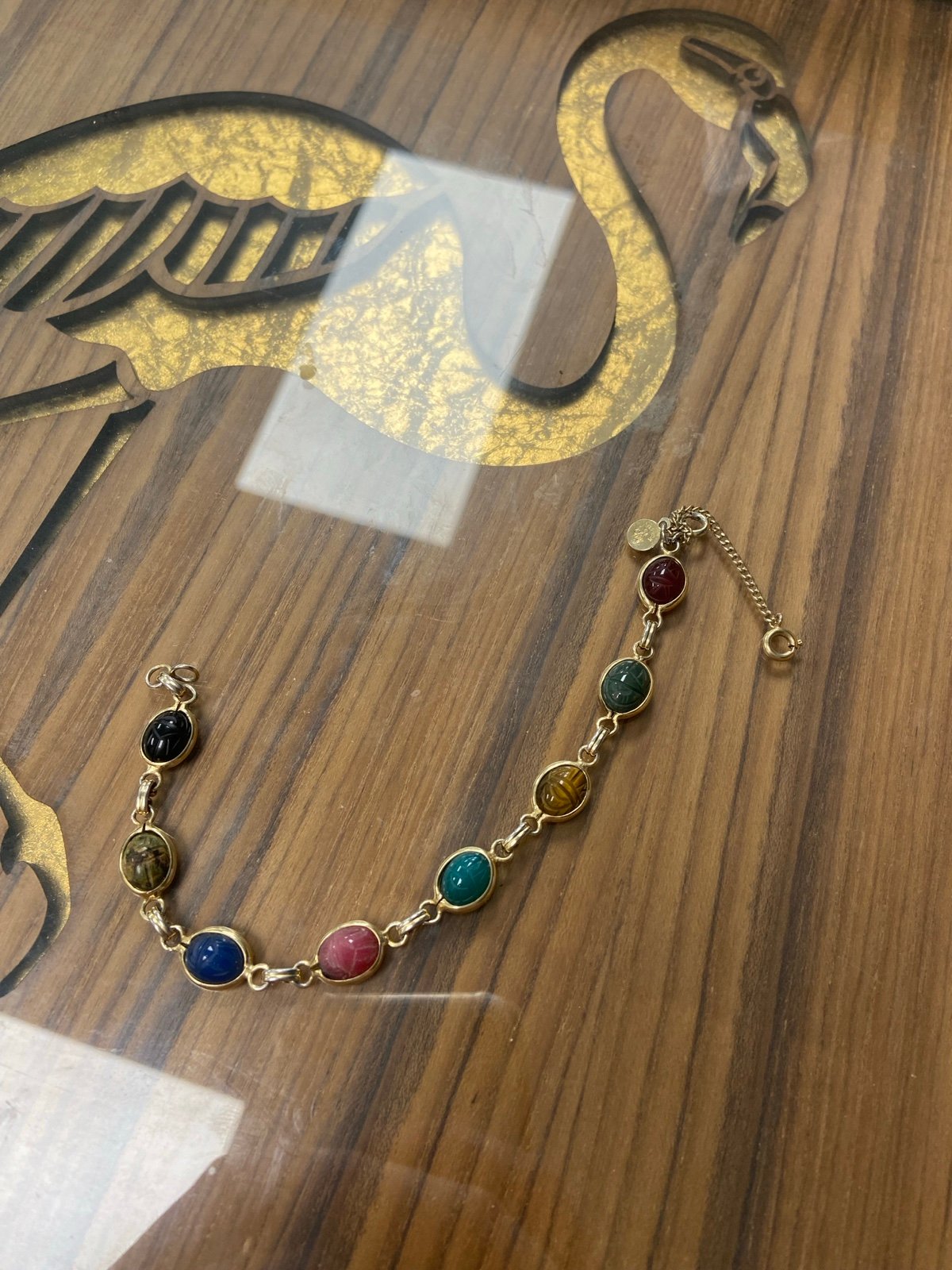 Gold-filled Scarab Bracelet