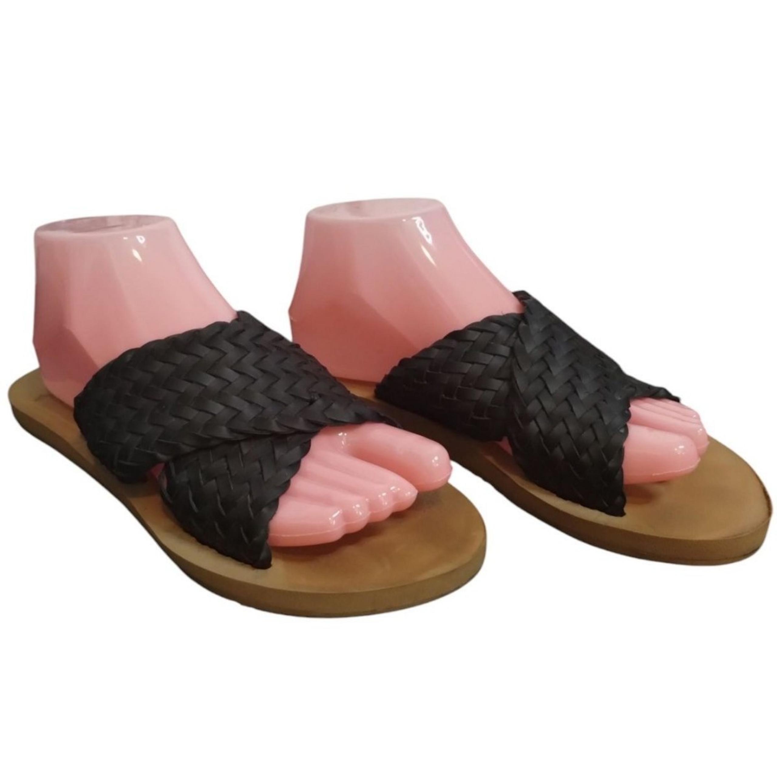 Roselani Womens Sandals Sz 8 Black Slip On Sandal - Roxy
