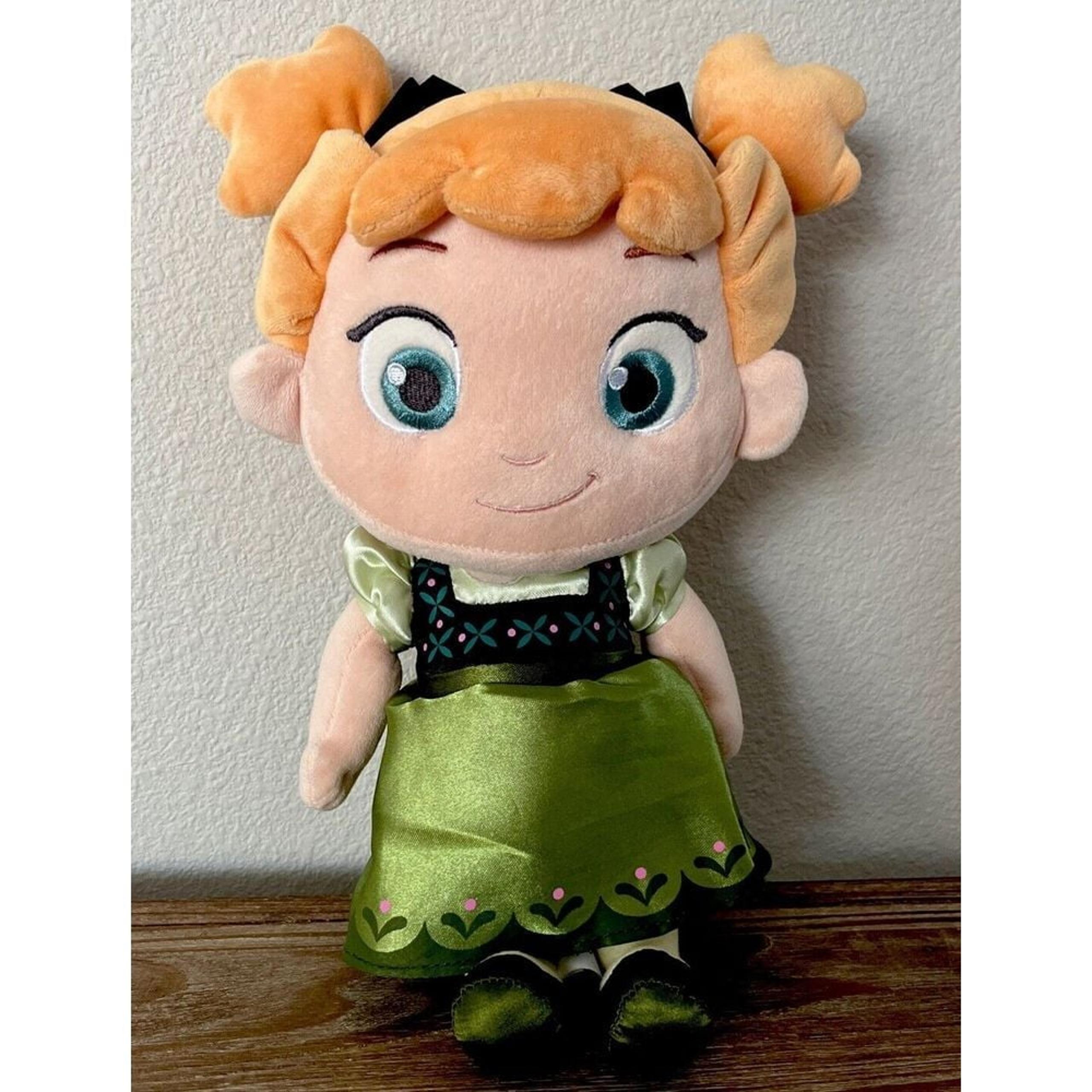 Disney Store FROZEN Princess Anna Young Toddler 12" Plush Stuffed Toy Soft Doll!