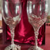 Vintage Crystal Silver Plated Stemware Glasses by Arthur Court Grape design