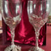 Vintage Crystal Silver Plated Stemware Glasses by Arthur Court Grape design