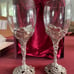 Vintage Crystal Silver Plated Stemware Glasses by Arthur Court Grape design