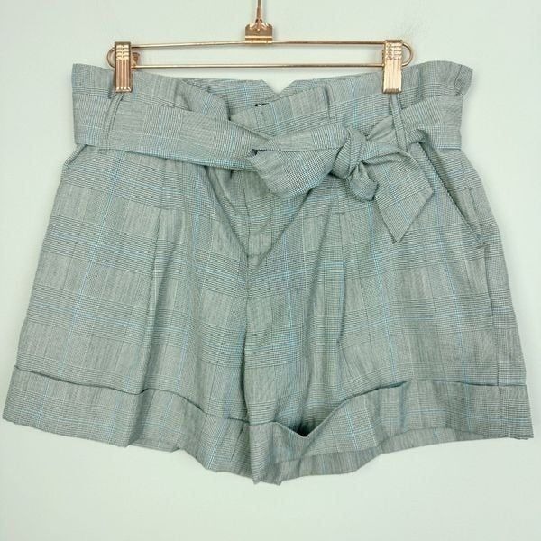 ANTHROPOLOGIE | TAIKONKU High Wasted Cuffed Plaid Shorts NEW Women’s Size 8