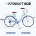 24 Ladies Bike - 7 Speed Steel Frame - Many Colors