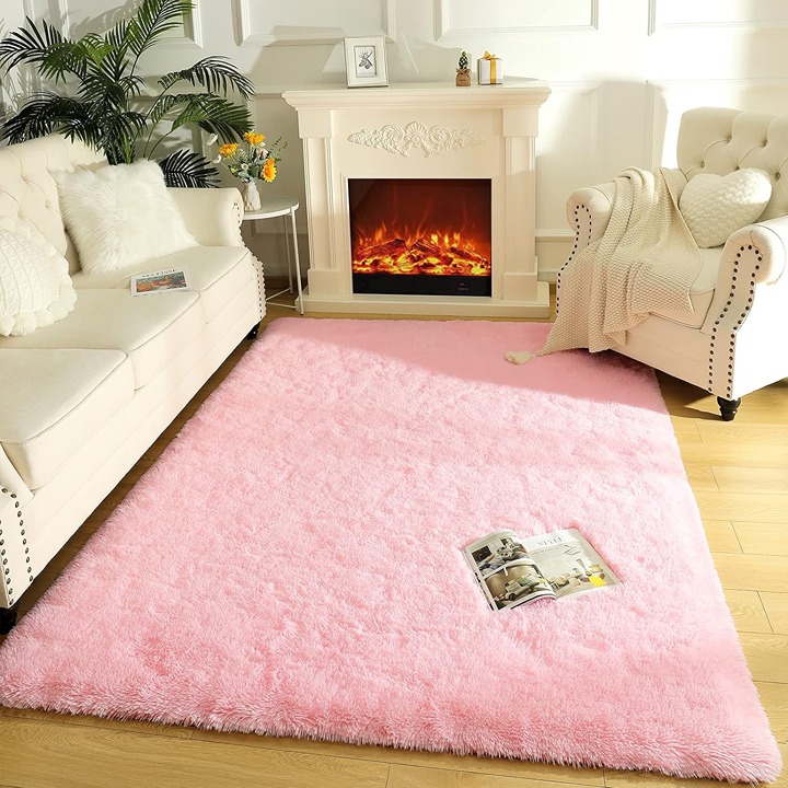 Ultra Soft Indoor Modern Area Rugs Fluffy Living Room Carpets for Children