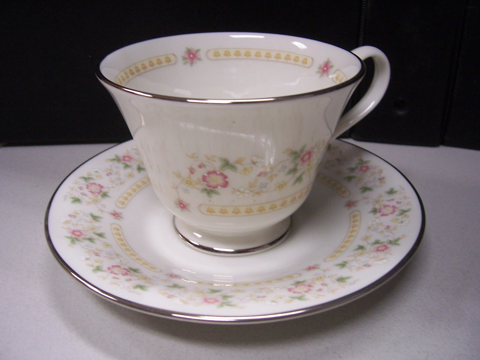 Footed Teacups & Saucer Set - Rosemont by LENOX
