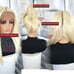 mutipart Blonde lace human hair wig