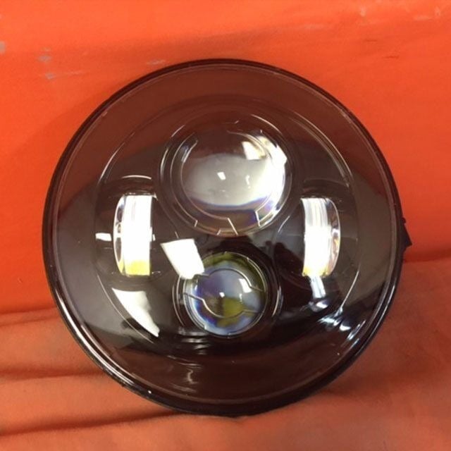 7 Replacement Black HID LED Light Bulb Headlight Motorcycle for Harley