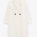 NWTZARA SIZE MEDIUM SOFT DOUBLE BREASTED COAT WITH LONG SLEEVES
