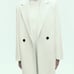 NWTZARA SIZE MEDIUM SOFT DOUBLE BREASTED COAT WITH LONG SLEEVES