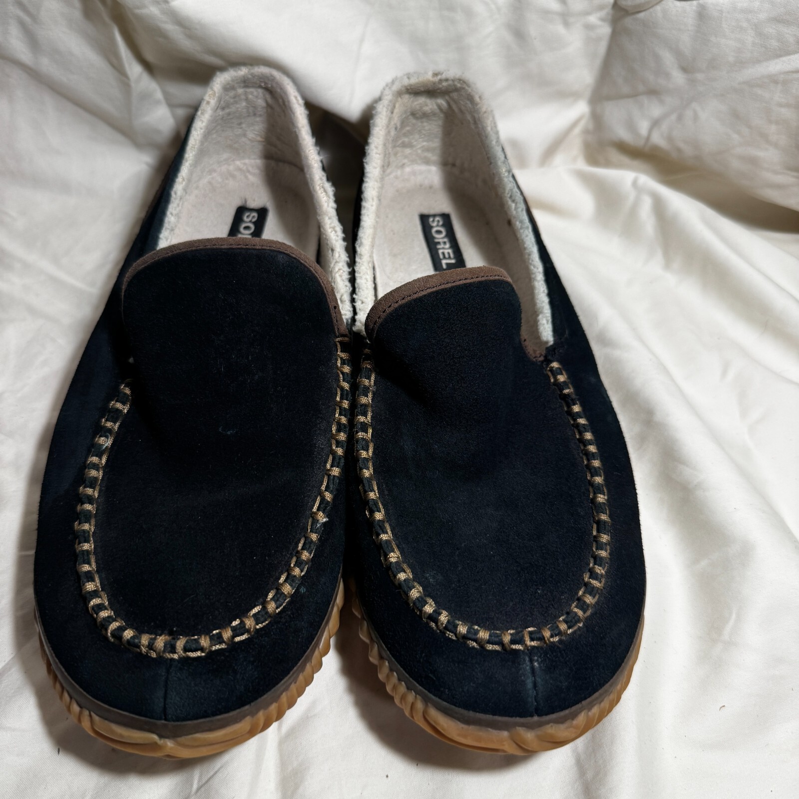 Sorel Dude Moccasins House Shoes Slippers Men Size 12 Black