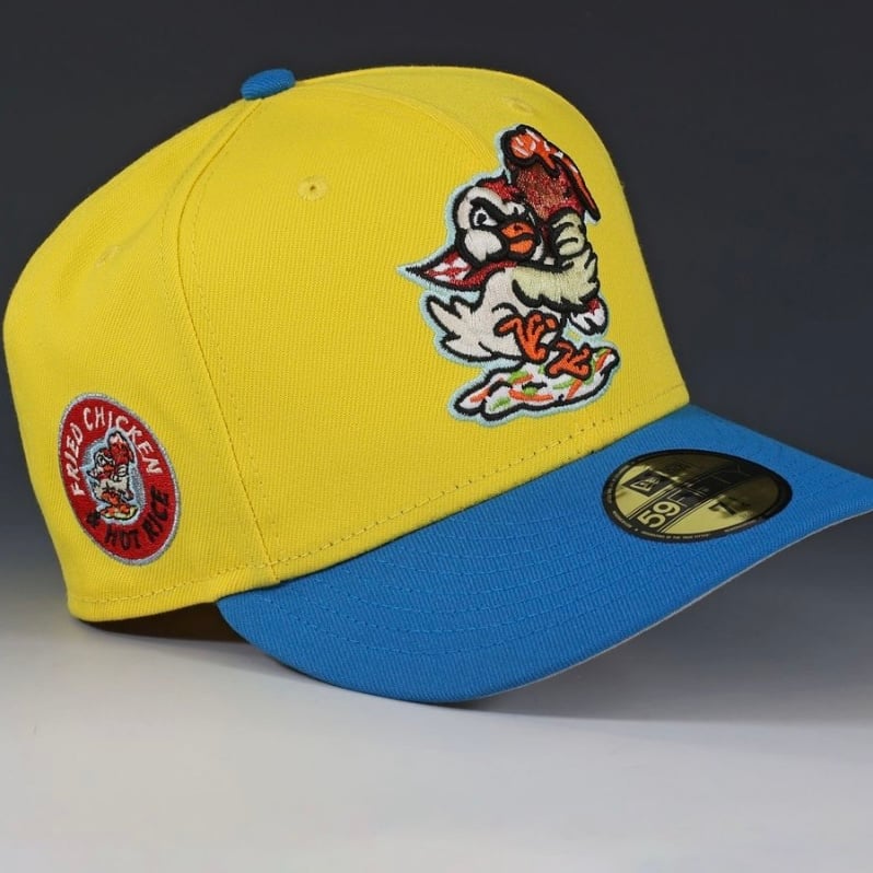 Myfitteds Akron RubberDucks Barberton chicken and hot rice size 7 3/8 brand new