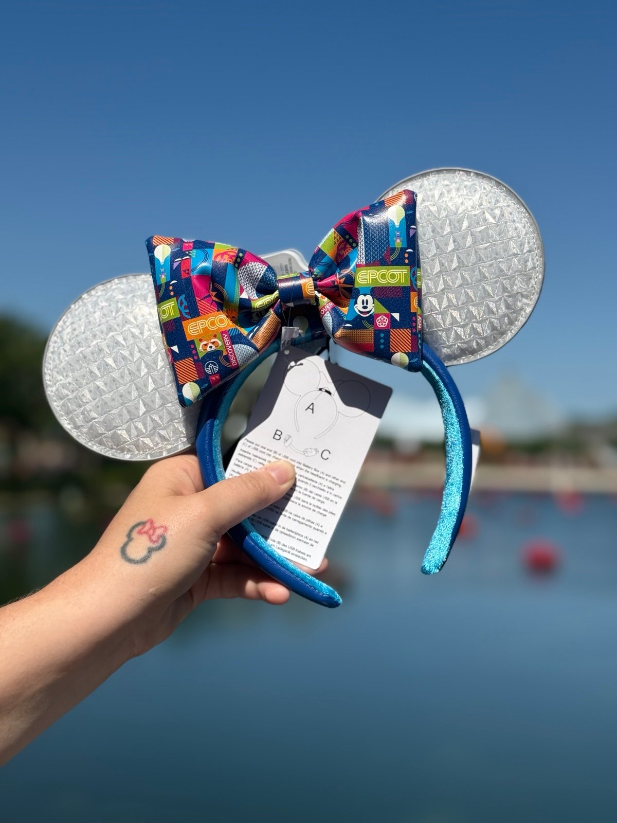 Disney Parks 2025 EPCOT Glowing Spaceship Earth Light-Up Ears Headband
