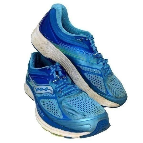 Saucony Guide 10 Women's Pre-owned Blue/Silver Running Sneakers - sz. 9