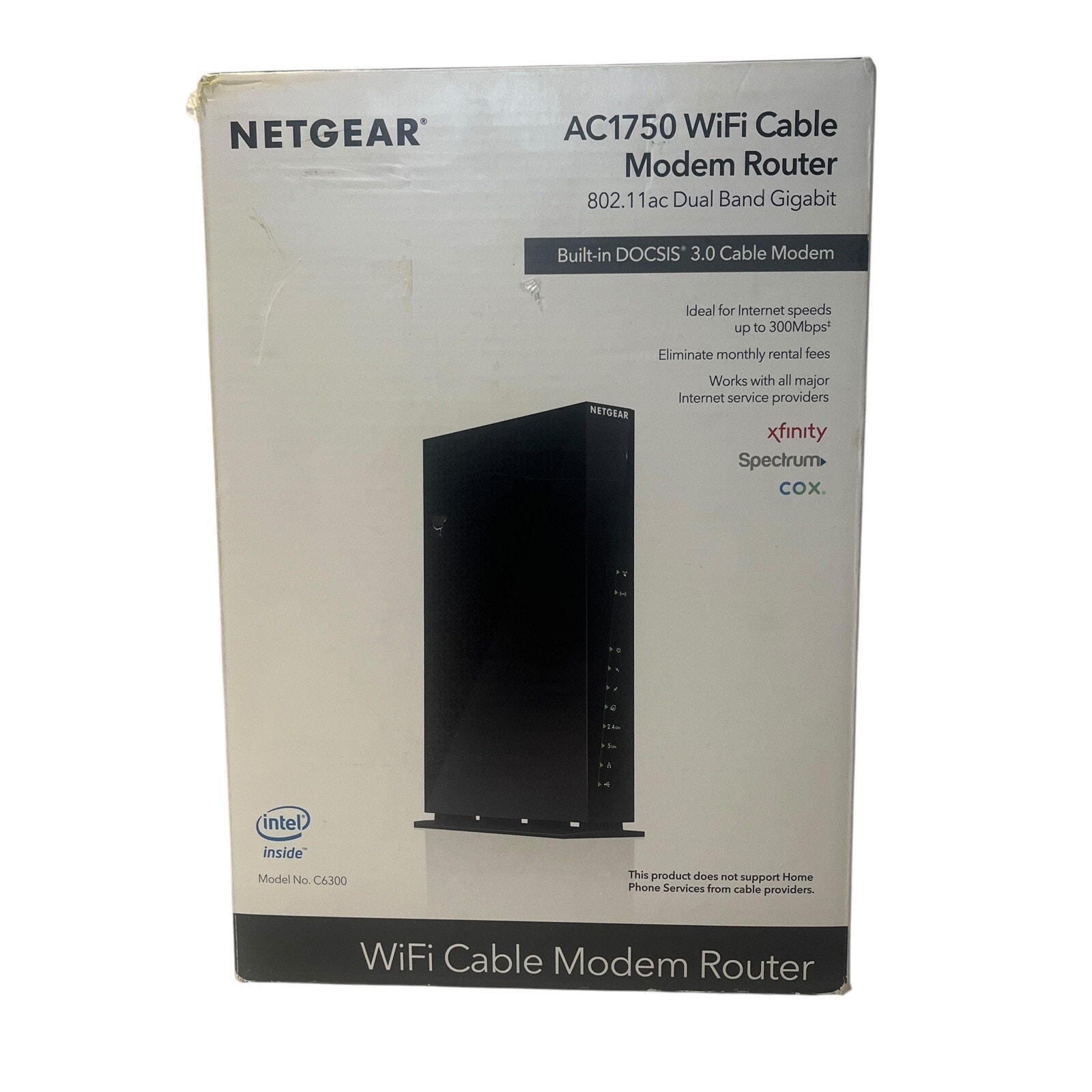 Netgear C6300-100NAS AC1750 Dual-Band WiFi Cable Modem Router (G124448-1 JO)AA-2