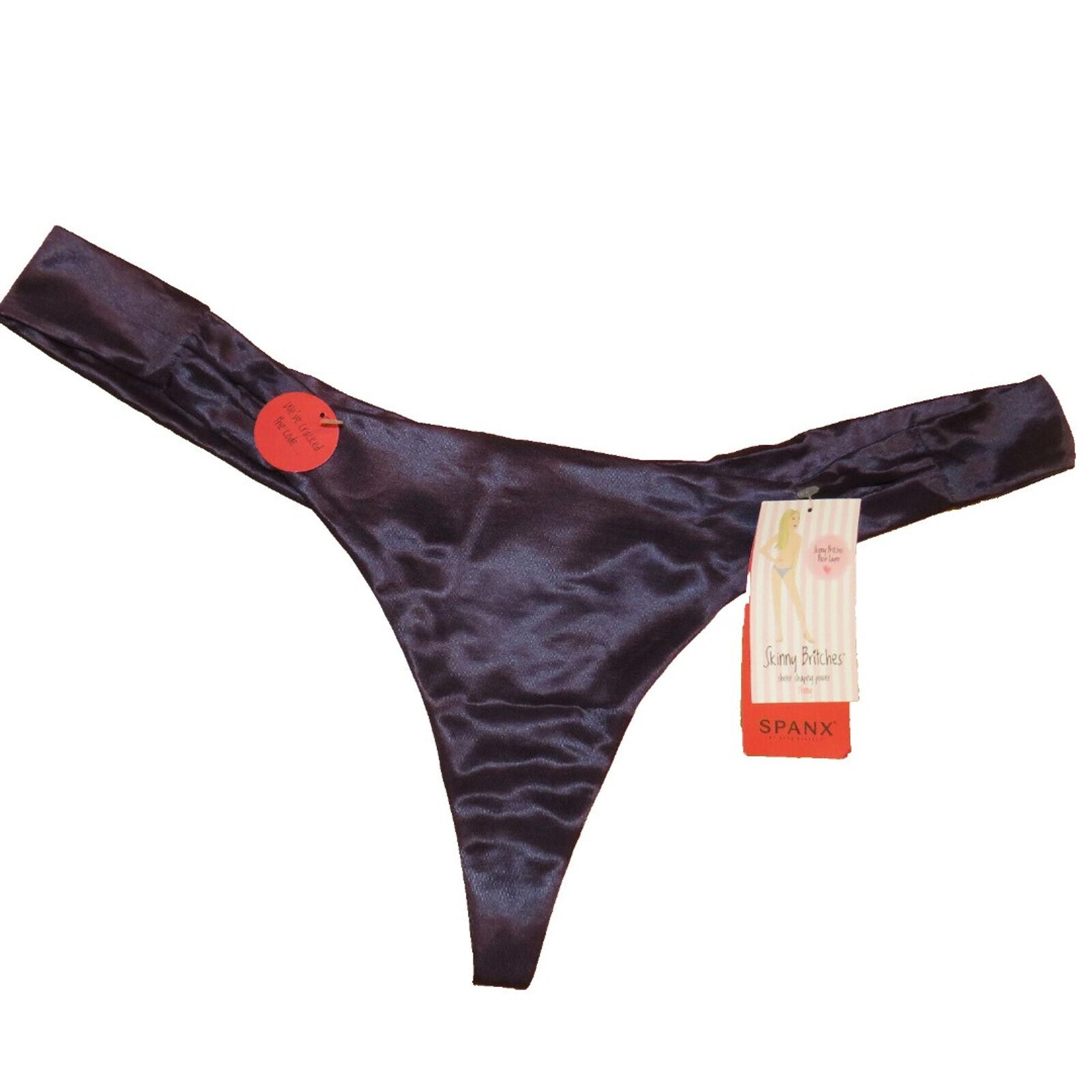 Spanx Skinny Britches Nylon Blend Thong Panties Plum Size L-XL
