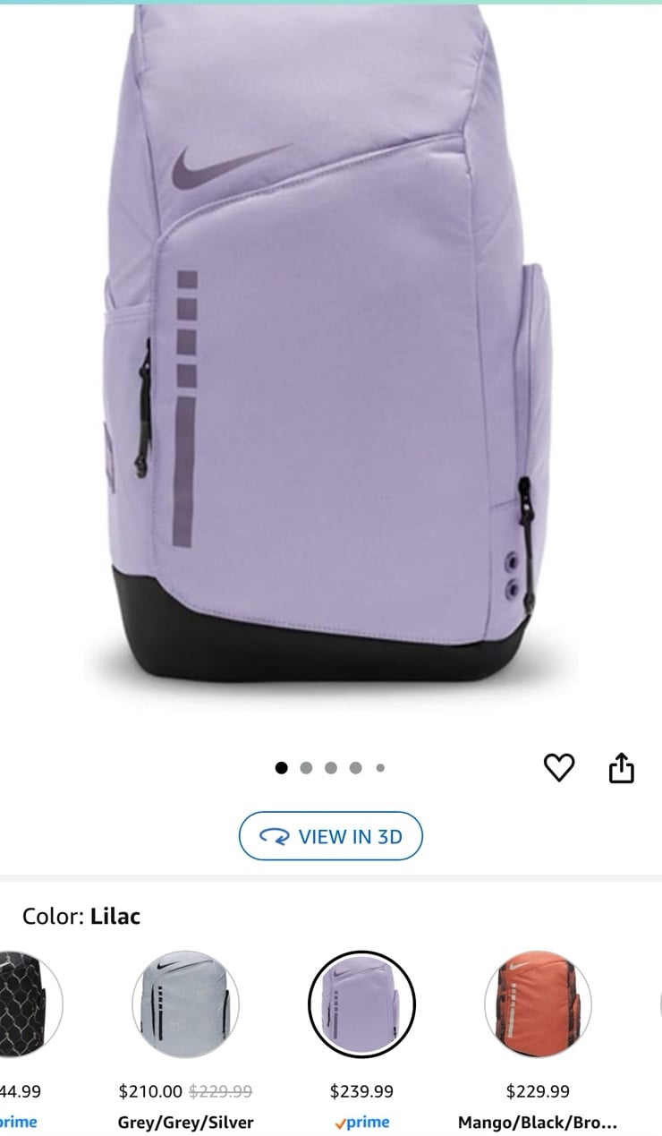 Nike Elite Backpack Lilac Bloom