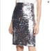Alice + Olivia Ramos Sequin Fitted Skirt