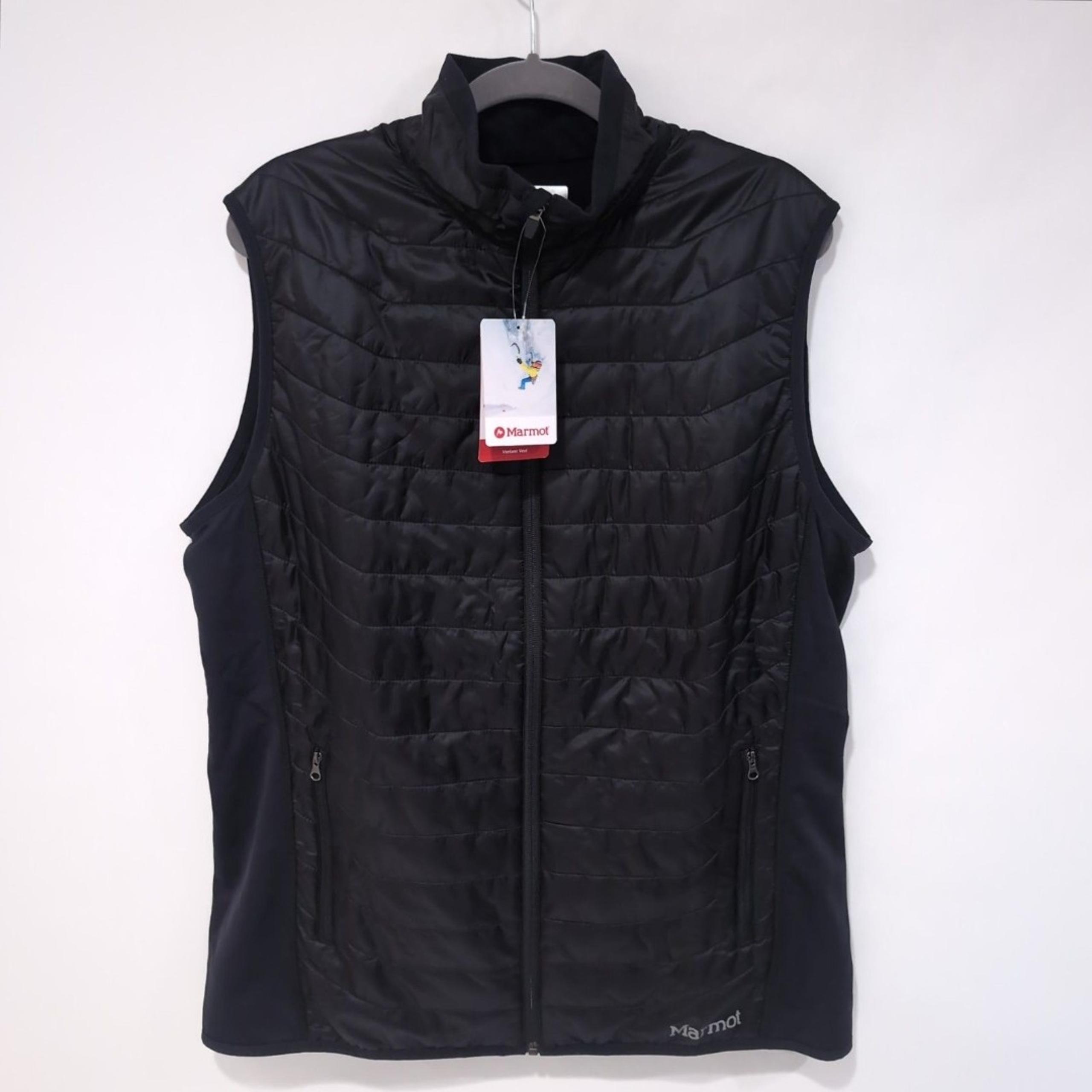 NEW Marmot Variant Vest Men's XL Nylon Polartech Black Full Zip Pockets $140