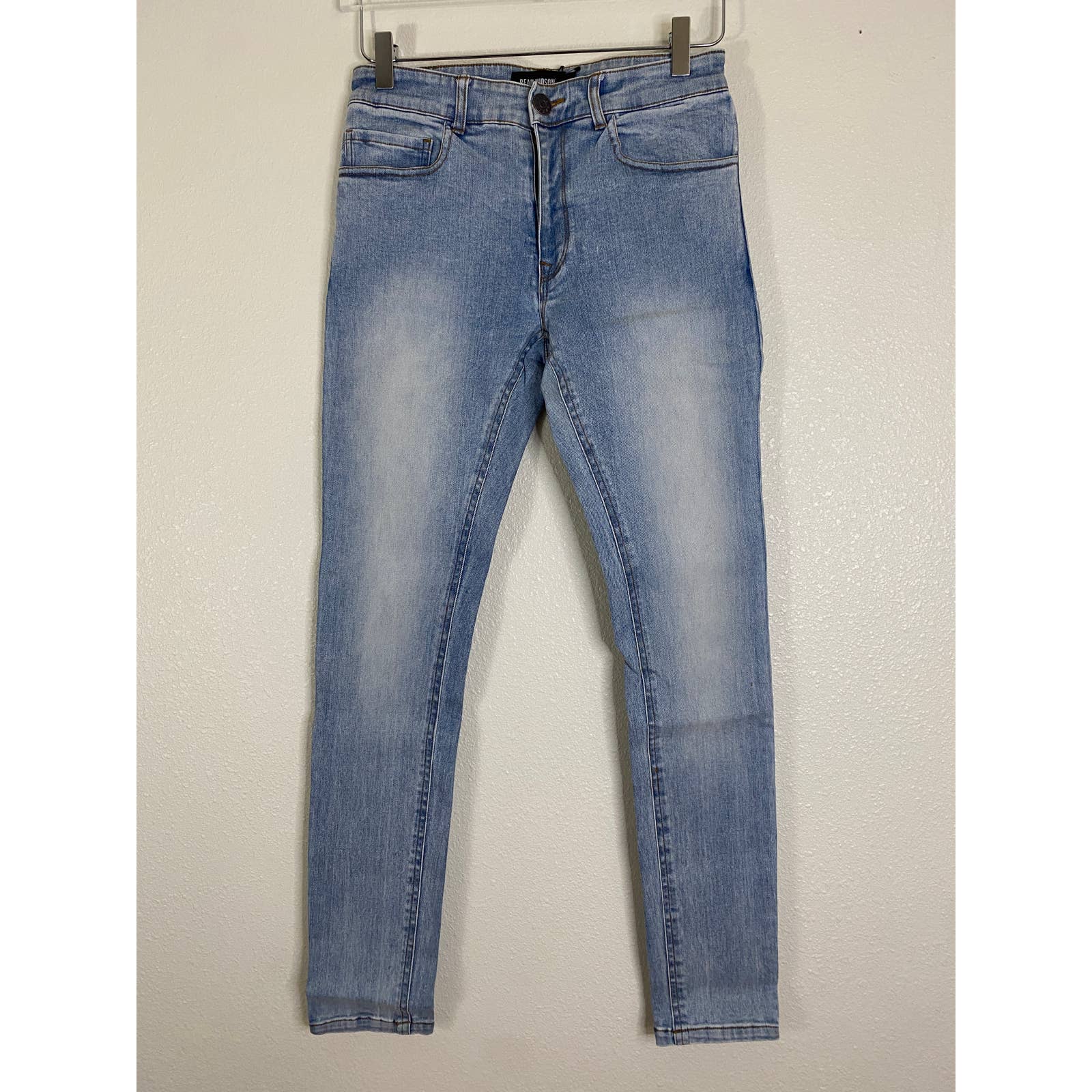 Beau Hudson Light Wash Slim Fit Men's Denim Jeans Size 28