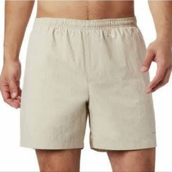 ️NWOT True Grit Los Angeles Men's Khaki Swim Shorts with 2 Pockets Size Large