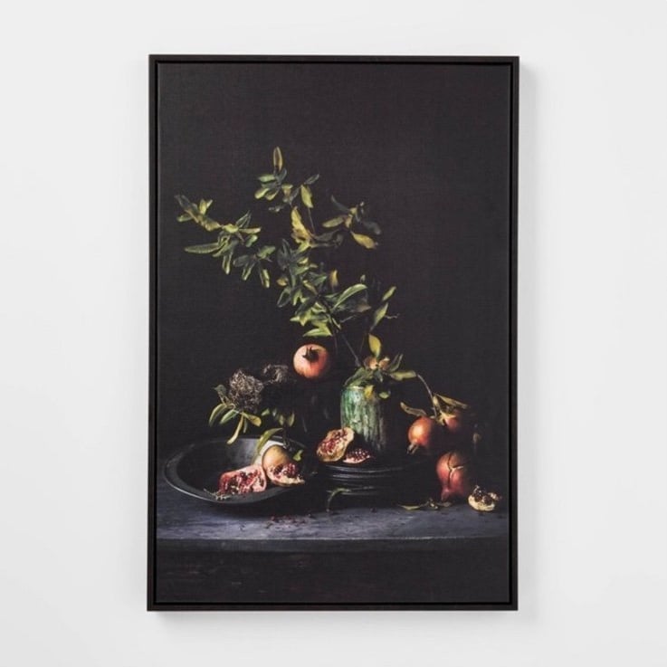 Studio McGee 16"x24" Dark Floral Framed Wall Art