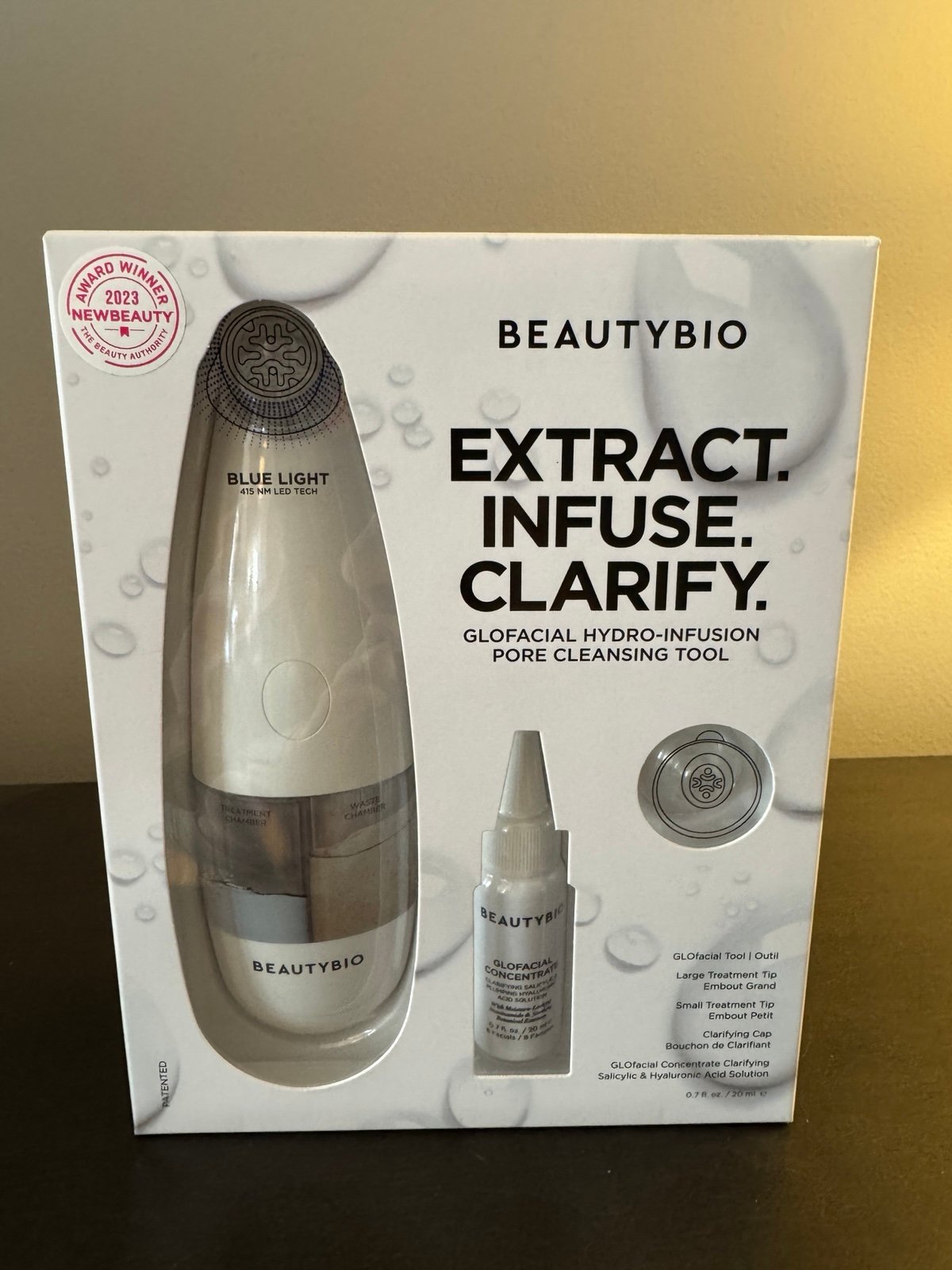 Beautybio Glofacial Hydro Infusion Pore Cleansing Tool NIB Sealed
