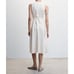 NWT MNG Mango Buttoned Bow Dress White Midi Size 6 New