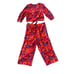Anthropologie Maison d’ Amelie Red Floral Linen Button Top S, Trouser Pants M