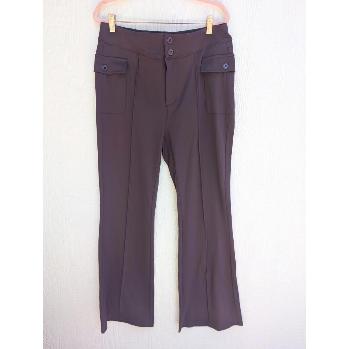 NWT Halara High Waisted Side Flap Pocket Flare Cargo Pants In Dusky Purple XL
