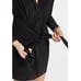 Norma Kamali Black Tie Front Long Sleeves Lightweight Mini Dress Women’s Size XS