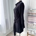 Norma Kamali Black Tie Front Long Sleeves Lightweight Mini Dress Women’s Size XS