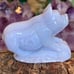 Blue Lace Agate Pig Carving Gemstone Hog Carved Gem Stone Chinese Zodiac Animal