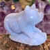 Blue Lace Agate Pig Carving Gemstone Hog Carved Gem Stone Chinese Zodiac Animal