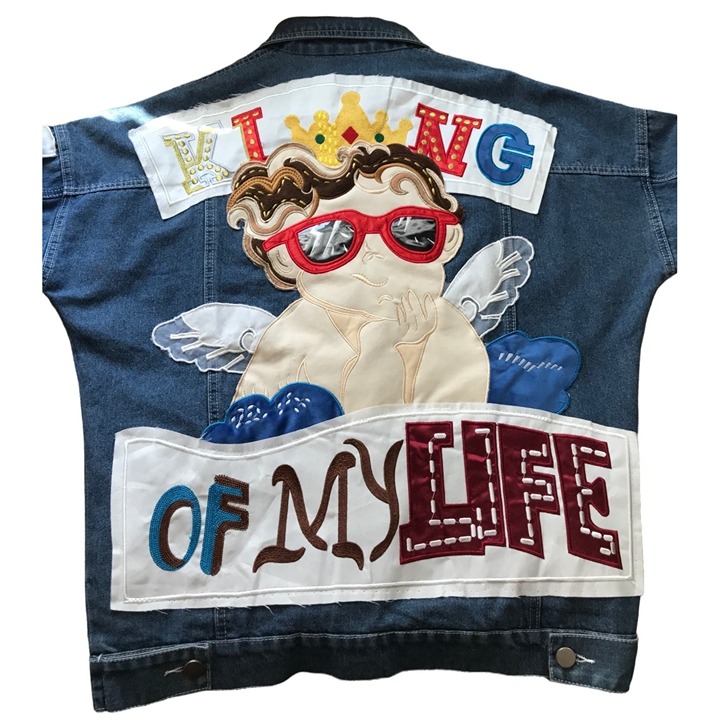 SALT RETRO STREET RARE FIND OVERSIZED JEAN JACKET NEW YORK JERSEY PUNK D&G KING