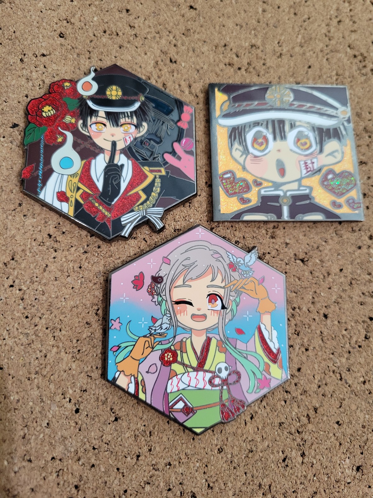 TBHK Toilet-bound Hanako Kun enamel pin bundle by fat_cat_pins, catnerdcreations
