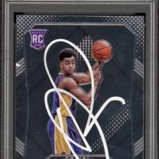 D’Angelo Russell Signed 2015 Panini Prizm Rookie Card Auto #322 Psa/Dna Slab RC