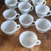 Vintage Fire King Bonnie Blue milk glass tea cups, Set of 20