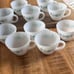 Vintage Fire King Bonnie Blue milk glass tea cups, Set of 20
