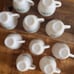 Vintage Fire King Bonnie Blue milk glass tea cups, Set of 20