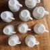 Vintage Fire King Bonnie Blue milk glass tea cups, Set of 20