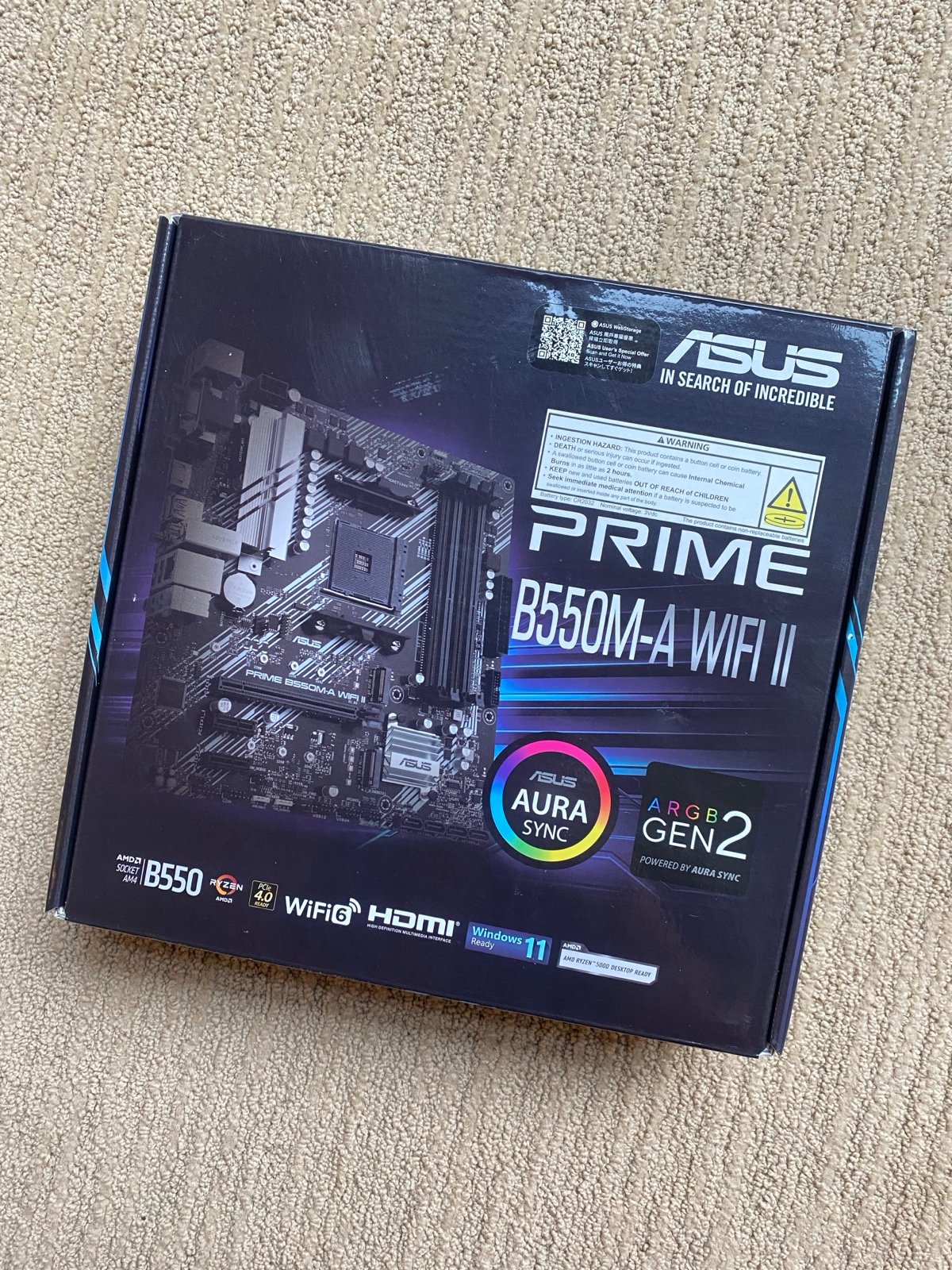 ASUS Prime B550M-A WIFI II Motherboard